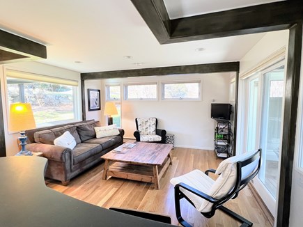 Orleans Cape Cod vacation rental - Den with Slider to Detached Artist's Studio/Bedroom 3 Futon