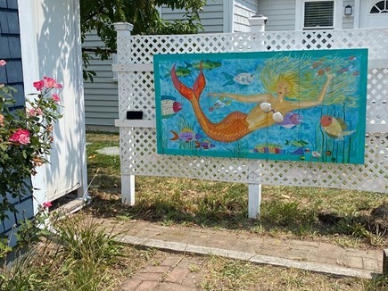 Hyannis Cape Cod vacation rental - Greeted by a whimsical mermaid who will watch over your stay.