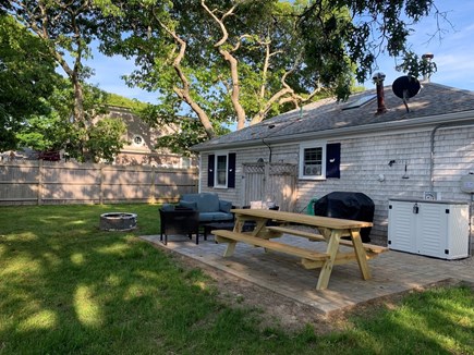 Falmouth, Maravista  Cape Cod vacation rental - Backyard space with gas grill, outdoor shower, large patio