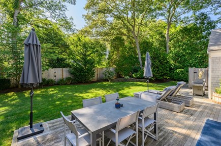 Osterville Cape Cod vacation rental - Backyard with outdoor dining area