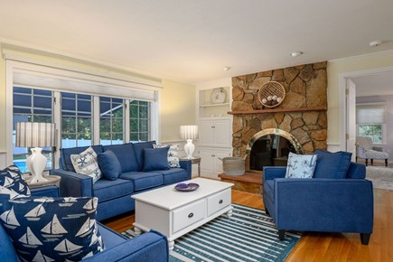 Harwich Port Cape Cod vacation rental - Living room that is open concept with kitchen