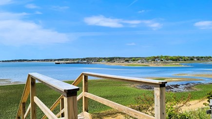 Wellfleet Cape Cod vacation rental - Stairs lead directly from the property to the beach/water below