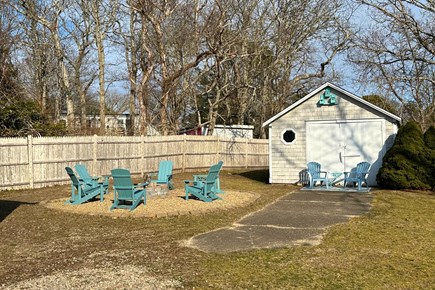 West Yarmouth Cape Cod vacation rental - Firepit in large fenced yard for s'mores and stargazing.