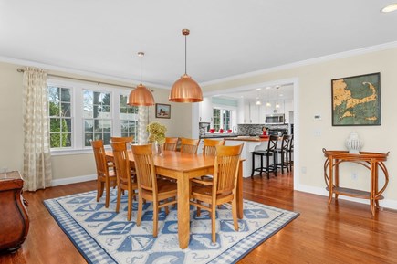 Harwich Port Cape Cod vacation rental - Meal preparation and service is easy with adjoining dining and kitchen spaces - 92 Hoyt Road Harwich Port Cape Cod - Apricari - NEVR