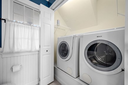Harwich Port Cape Cod vacation rental - Large washer and dryer located in the laundry closet of the half bathroom #4 - 92 Hoyt Road Harwich Port Cape Cod - Apricari - NEVR