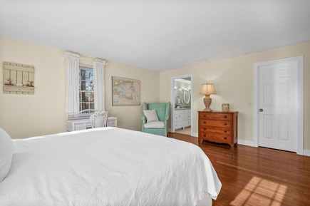 Harwich Port Cape Cod vacation rental - View from bed to walk in closet and en suite bathroom in Bedroom #1 - 92 Hoyt Road Harwich Port Cape Cod - Apricari - NEVR