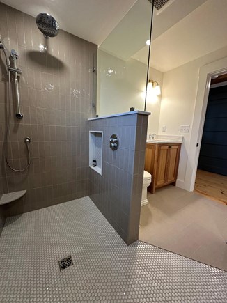 Harwich Port Cape Cod vacation rental - 1st Floor Bath/Laundry with Curbless Shower and Soaker Tub
