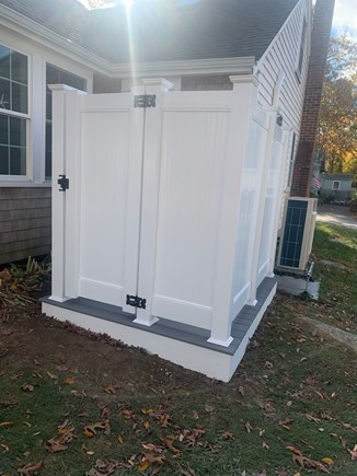 Falmouth Cape Cod vacation rental - Spacious outdoor shower with changing area.