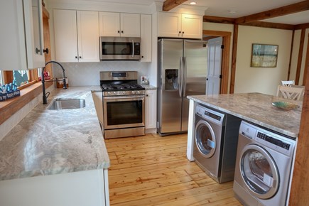 Brewster Cape Cod vacation rental - Washer//dryer are under the island