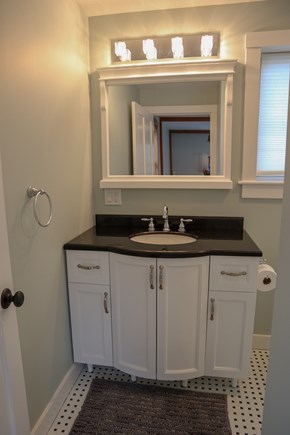 Brewster Cape Cod vacation rental - Black and white bathroom