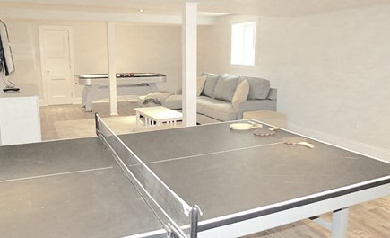 West Harwich Cape Cod vacation rental - Basement with Ping Pong table and Poker Room