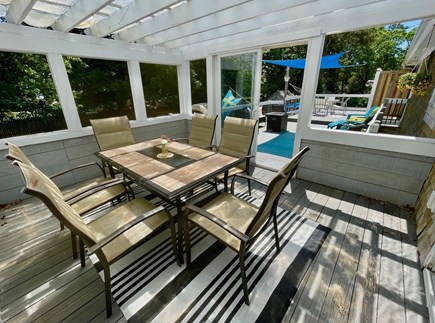 West Yarmouth Cape Cod vacation rental - Outdoor Dining Area on Deck