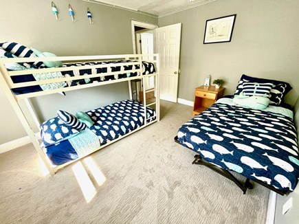 West Yarmouth Cape Cod vacation rental - 4th Bedroom with Twin Bunk Beds and a third Twin Bed