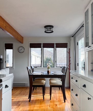 Provincetown Cape Cod vacation rental - 4 person dining table that doubles as workstation