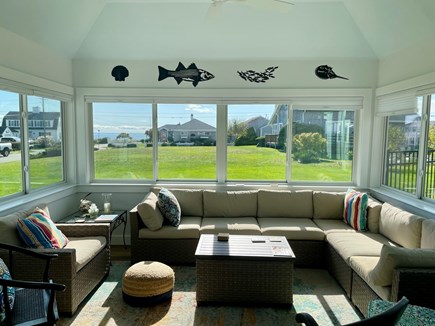Hyannis Cape Cod vacation rental - Sunroom over looking pool and water