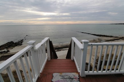 Hyannis Cape Cod vacation rental - Deck with water view and beach access
