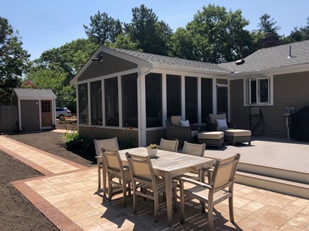 Eastham Cape Cod vacation rental - Outdoor dining patio just off the deck