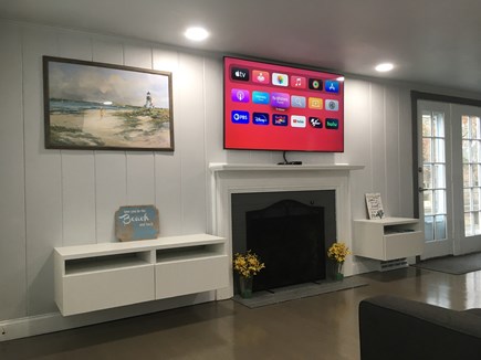 West Yarmouth Cape Cod vacation rental - Cozy Living Room with 65” Smart TV and AppleTV streaming.