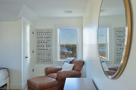 Falmouth  Cape Cod vacation rental - Cozy reading nook, with a comfy leather chain and water views.