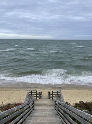 Mashpee, Maushop Village Cape Cod vacation rental - Stairs to the private beach