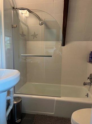 Wellfleet Cape Cod vacation rental - New bathroom with tub and shower