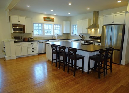 Falmouth, Menauhant Cape Cod vacation rental - Large kitchen with breakfast bar