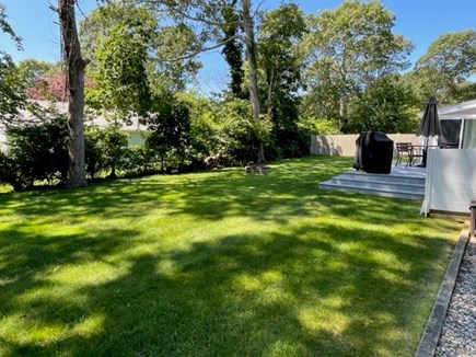 Falmouth Cape Cod vacation rental - Large back yard with firepit