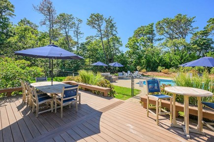 Chatham Cape Cod vacation rental - Back deck with 2 dining table and gas grille