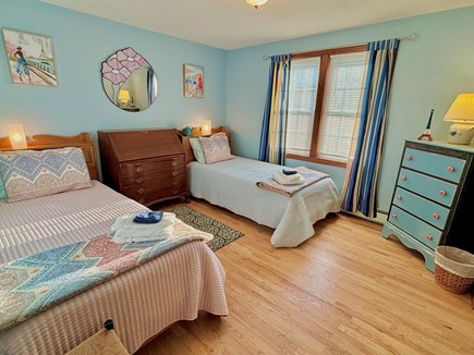 Barnstable, Hyannis Cape Cod vacation rental - A cute guest bedroom is furnished with two twin beds downstairs