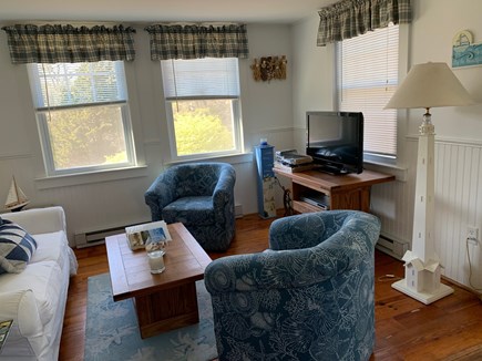 Orleans Cape Cod vacation rental - Cozy living room with wide pine floors