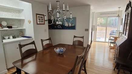 Centerville Cape Cod vacation rental - Dining table set for 6, accommodates 9 without expansion.