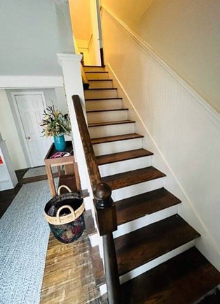 Barnstable, Centerville, MA Cape Cod vacation rental - Stairs at front door leading to office and 3rd floor bedroom.
