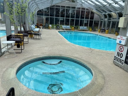 Dennis Port Cape Cod vacation rental - Neighboring Bluebird indoor pool and hot tub, accessible with purchase of a daily downloadable family pass