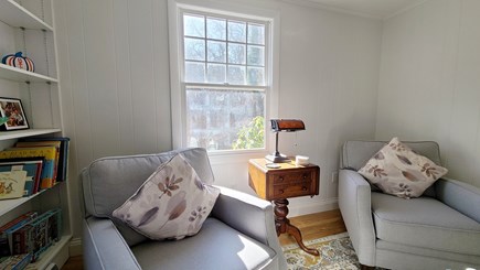 Wellfleet Cape Cod vacation rental - Reading nook off dining area with slider to screen porch