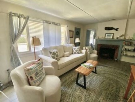 South Dennis Cape Cod vacation rental - Living room with seating for 5