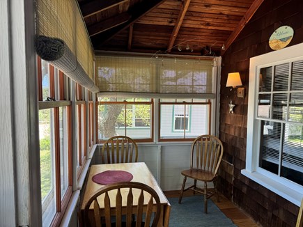 Brewster  Cape Cod vacation rental - The porch is a quiet place to have coffee and  start your day.