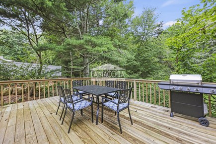 Barnstable, Cotuit Cape Cod vacation rental - Deck with Dining Table and Grill