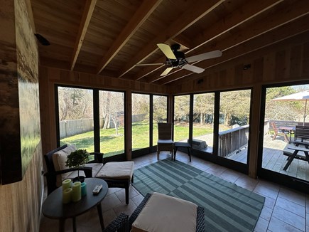 Eastham Cape Cod vacation rental - Sreened-in porch, fully fenced-in back yard