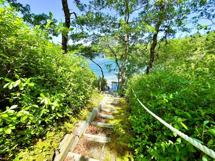Orleans Cape Cod vacation rental - Stairs down to Bakers pond