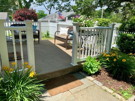 Falmouth, New Silver Beach Cape Cod vacation rental - Relax on kitchen patio next to new, spacious outdoor shower!