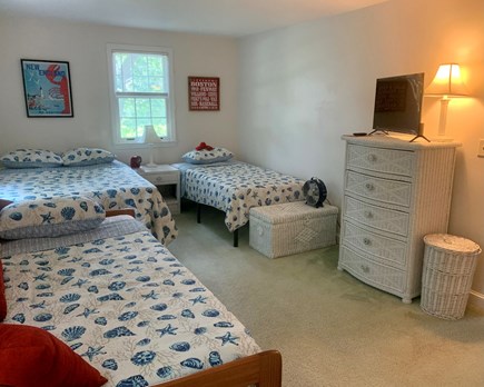 Falmouth, New Silver Beach Cape Cod vacation rental - Spacious Lobster Room has 3 windows, Smart TV and large closet.