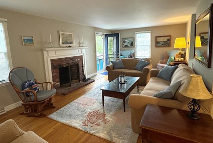 Falmouth, New Silver Beach Cape Cod vacation rental - Expansive FR includes plenty of seating and easy access to patio