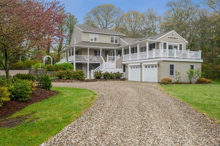 Orleans Cape Cod vacation rental - Circular drive, island on left and large grassy area on right!