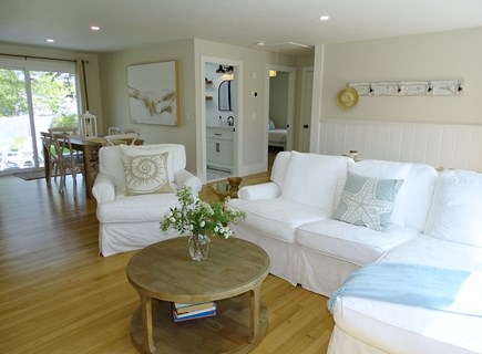 Dennis Port Cape Cod vacation rental - Open living area leads to dining and kitchen