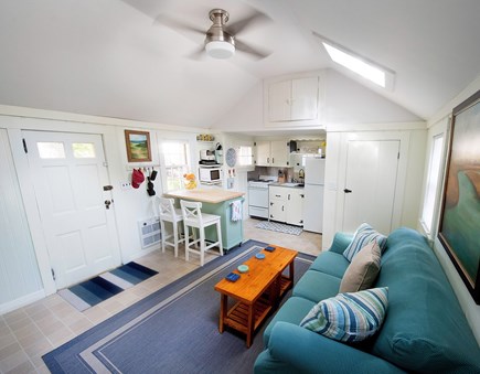 Yarmouth Cape Cod vacation rental - Dining indoors or watching a movie in open space.