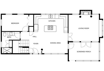 Eastham Cape Cod vacation rental - Floor Plan - Main Floor