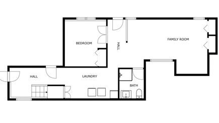 Eastham Cape Cod vacation rental - Floor Plan - Lower Level Walkout