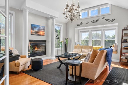 Eastham Cape Cod vacation rental - French doors lead you into a graceful living room.