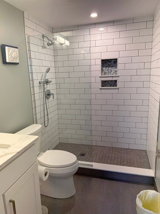Yarmouth Cape Cod vacation rental - Ensuite bathroom for master bedroom - shower with rain head.