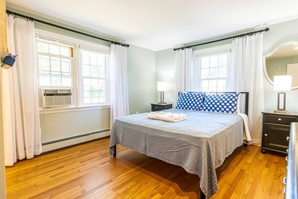 Yarmouth Cape Cod vacation rental - Queen bed, window a/c, TV w/ Roku, closet, ensuite bathroom.